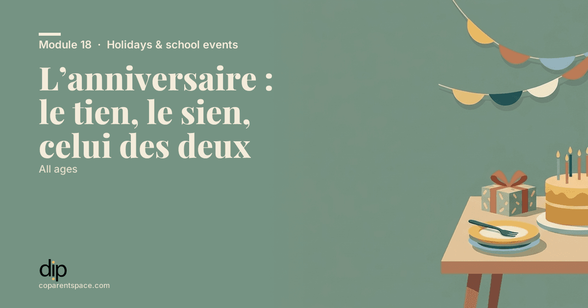 L’anniversaire : le tien, le sien, celui des deux