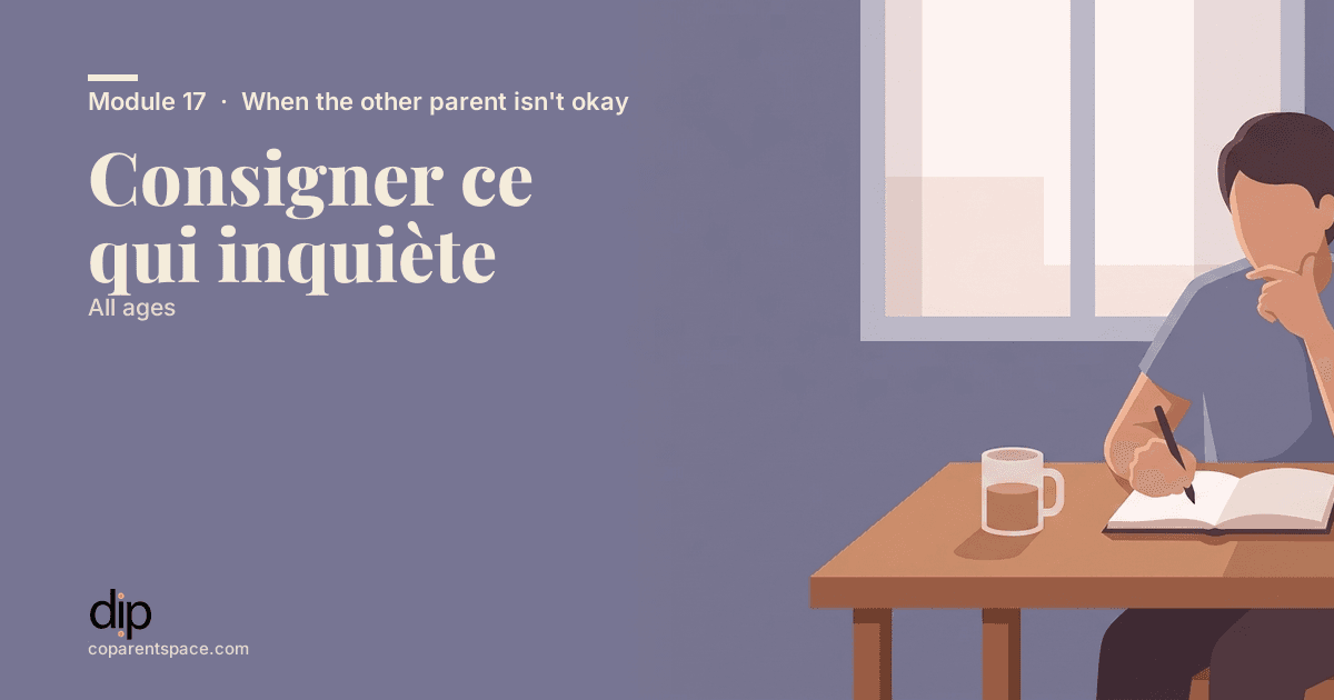 Consigner ce qui inquiète