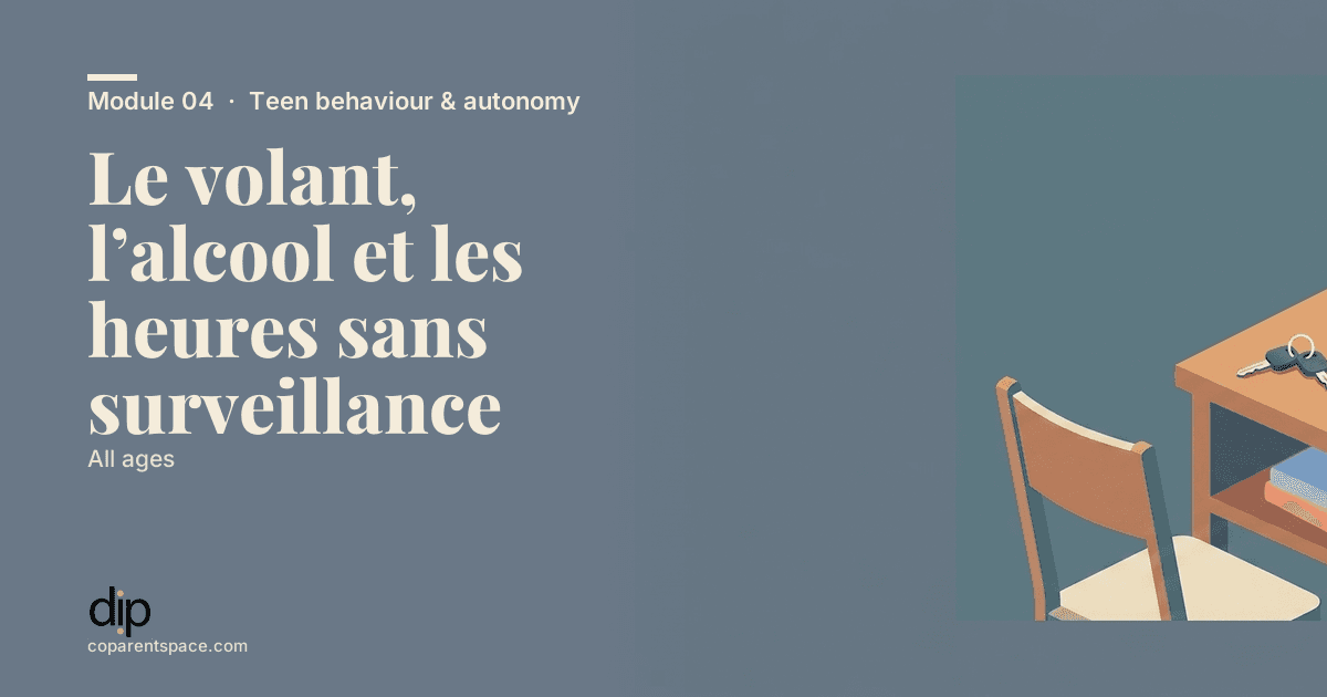 Le volant, l’alcool et les heures sans surveillance