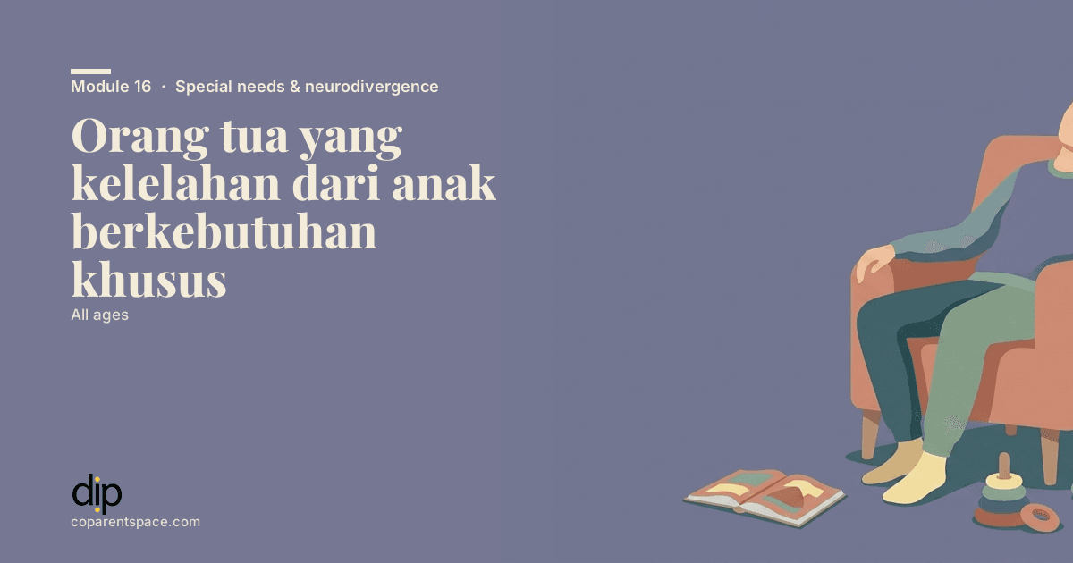 Orang tua yang kelelahan dari anak berkebutuhan khusus
