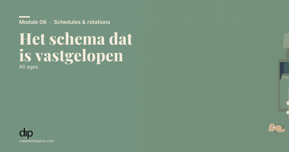 Het schema dat is vastgelopen