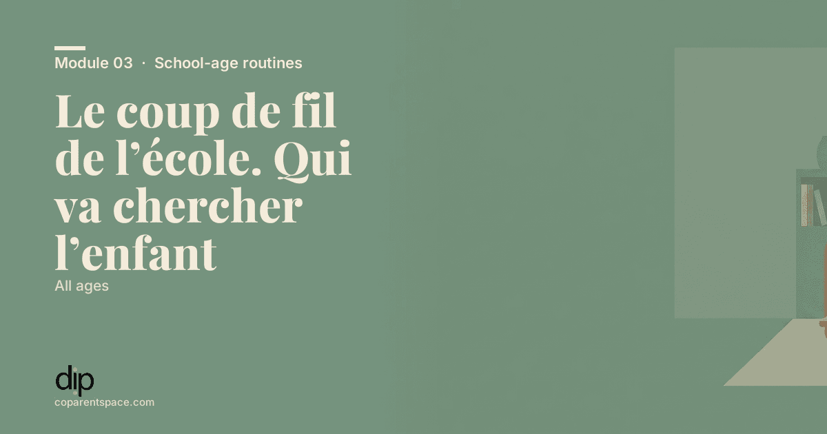 Le coup de fil de l’école. Qui va chercher l’enfant
