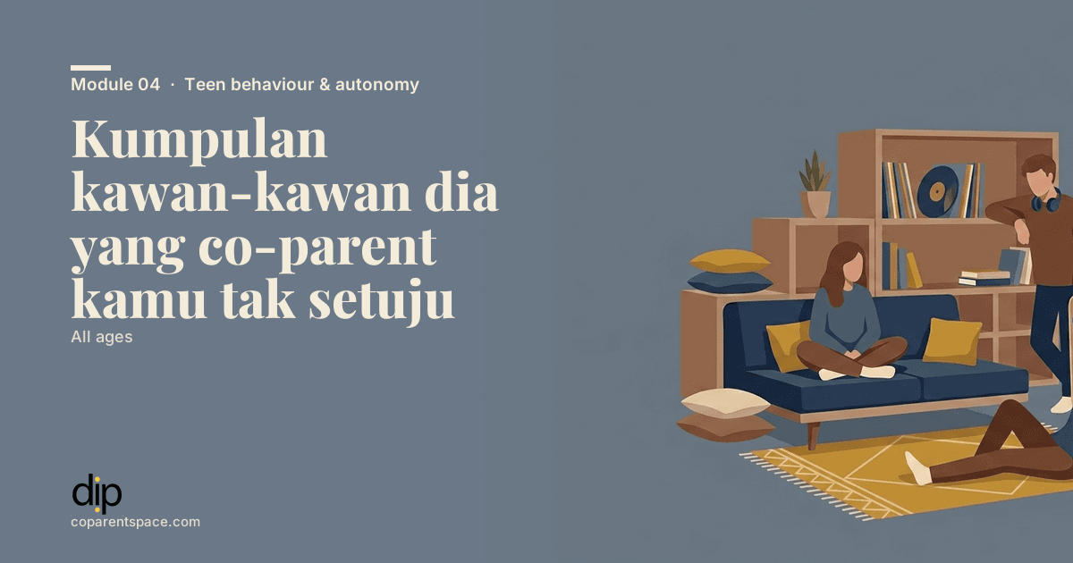 Kumpulan kawan-kawan dia yang co-parent kamu tak setuju