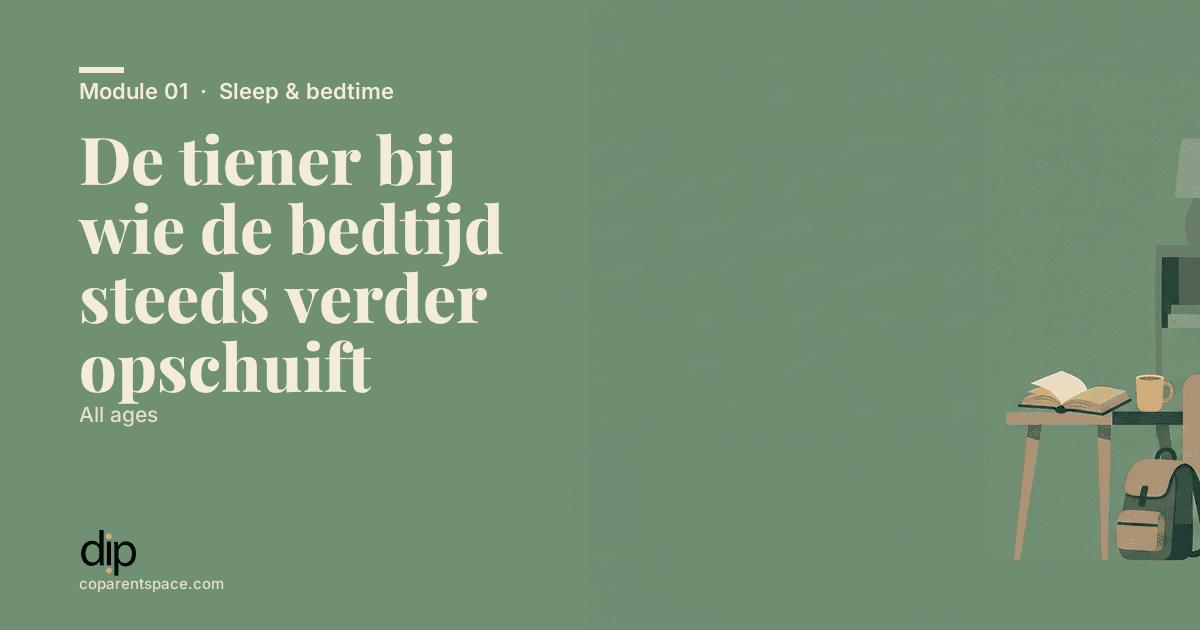 De tiener bij wie de bedtijd steeds verder opschuift