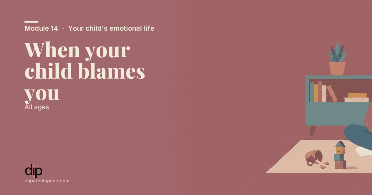 When your child blames you