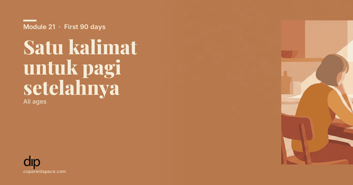 Satu kalimat untuk pagi setelahnya
