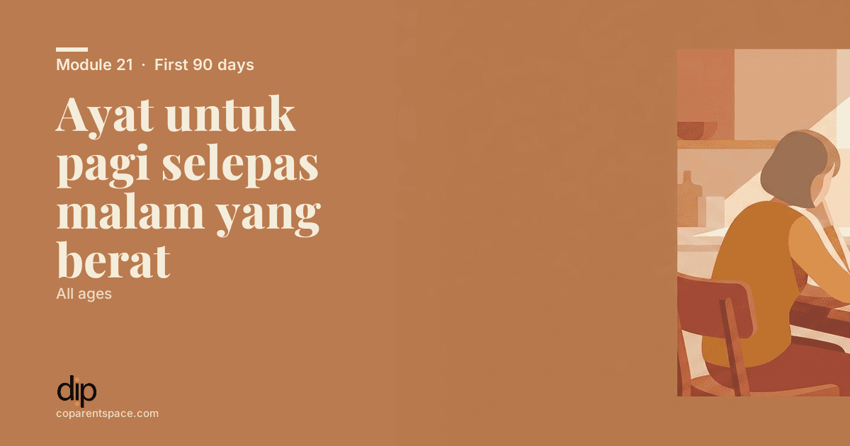 Ayat untuk pagi selepas malam yang berat