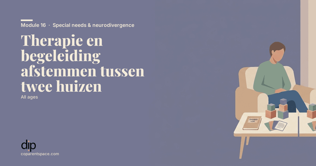 Therapie en begeleiding afstemmen tussen twee huizen