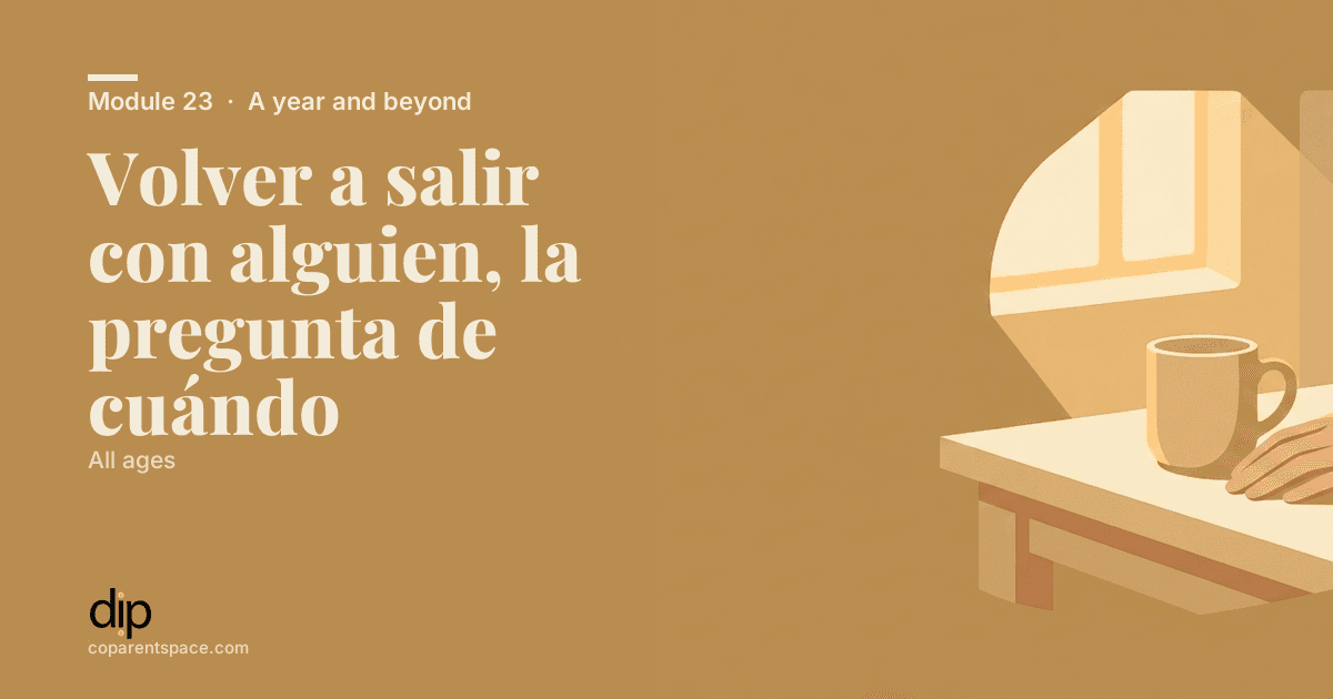 Volver a salir con alguien, la pregunta de cuándo