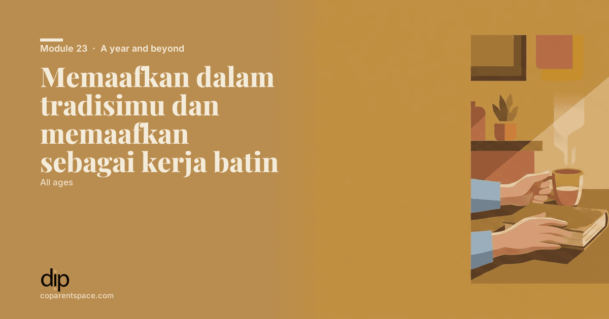 Memaafkan dalam tradisimu dan memaafkan sebagai kerja batin