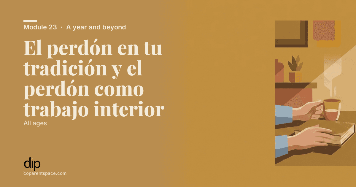El perdón en tu tradición y el perdón como trabajo interior
