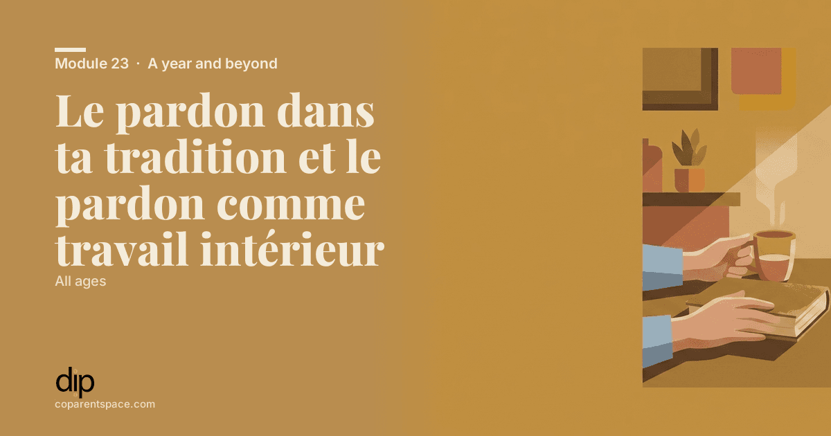 Le pardon dans ta tradition et le pardon comme travail intérieur
