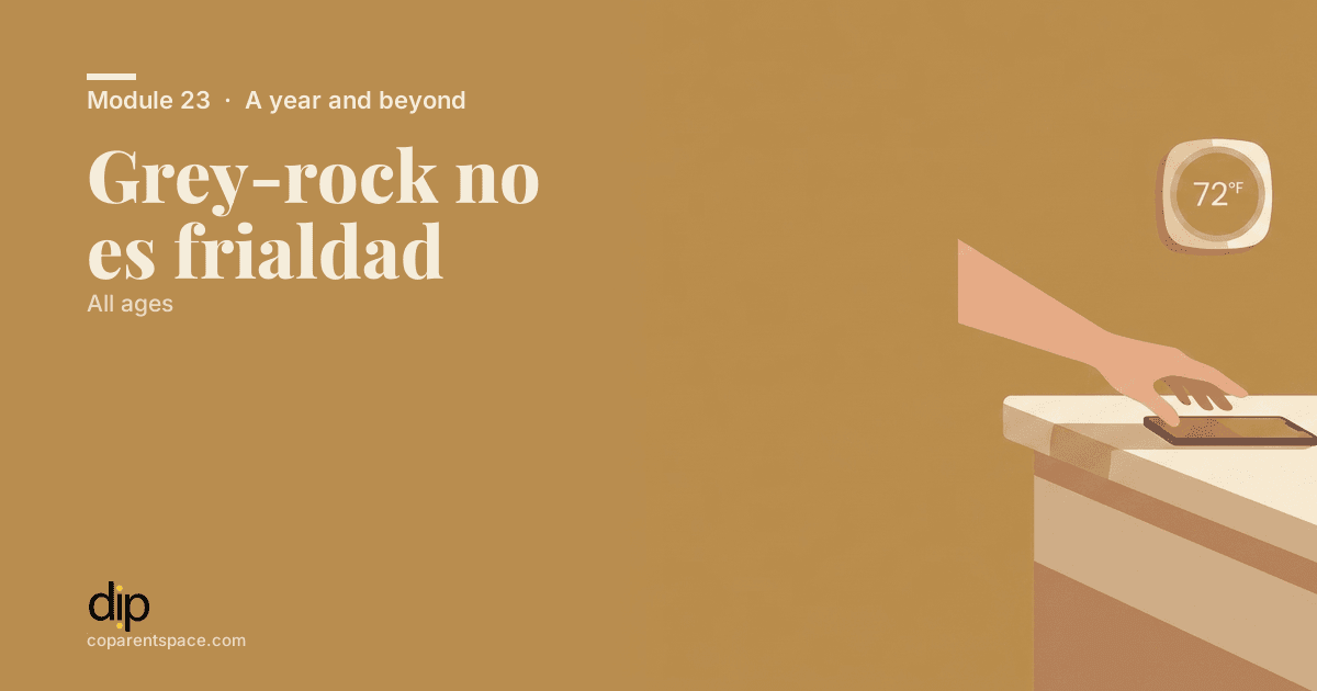 Grey-rock no es frialdad