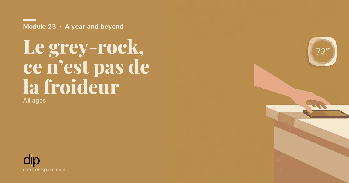 Le grey-rock, ce n’est pas de la froideur