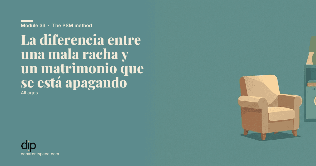 La diferencia entre una mala racha y un matrimonio que se está apagando