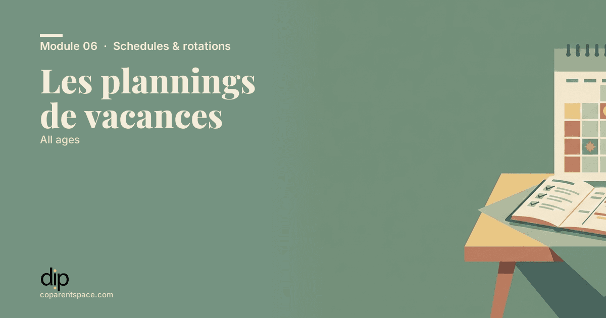 Les plannings de vacances