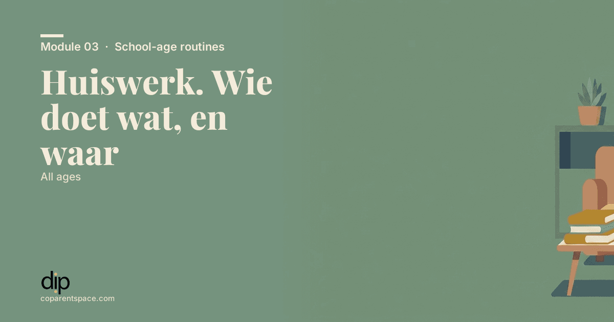Huiswerk. Wie doet wat, en waar