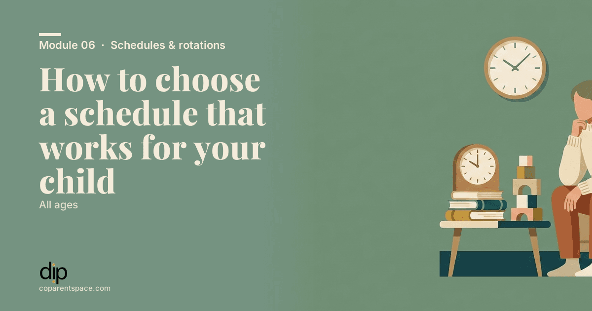 How to choose a schedule that works for your child