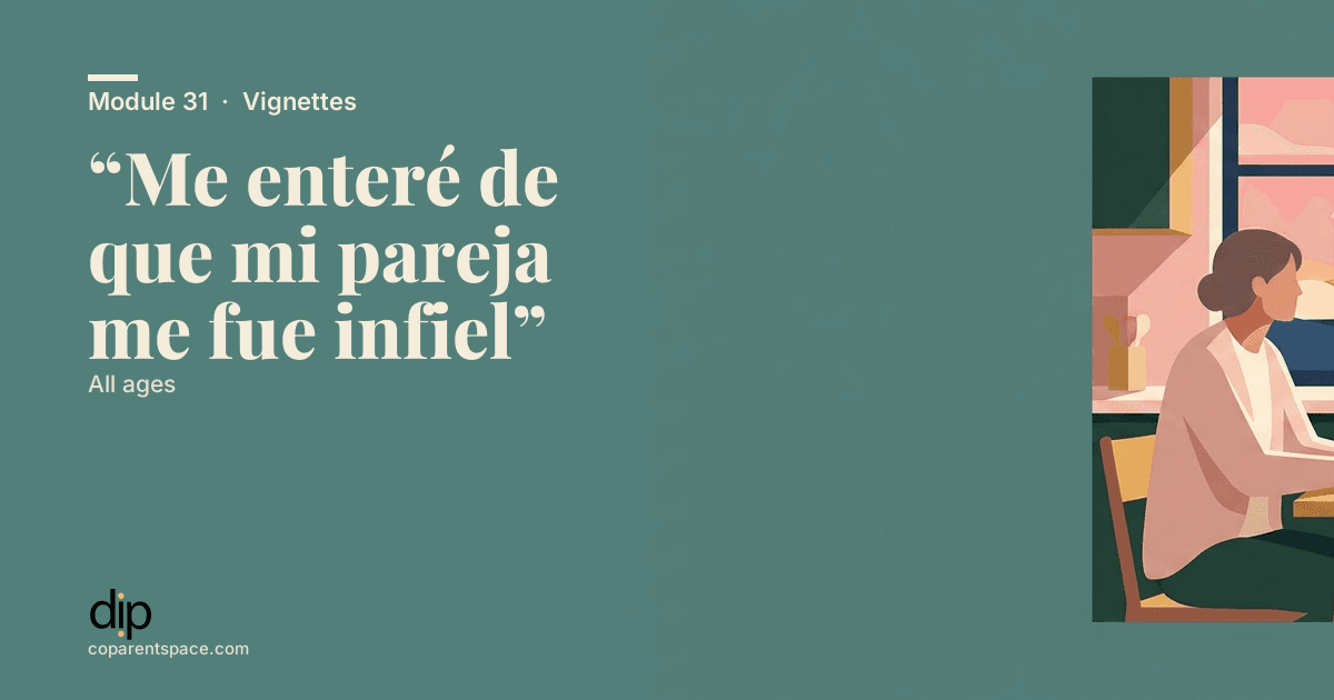 “Me enteré de que mi pareja me fue infiel”