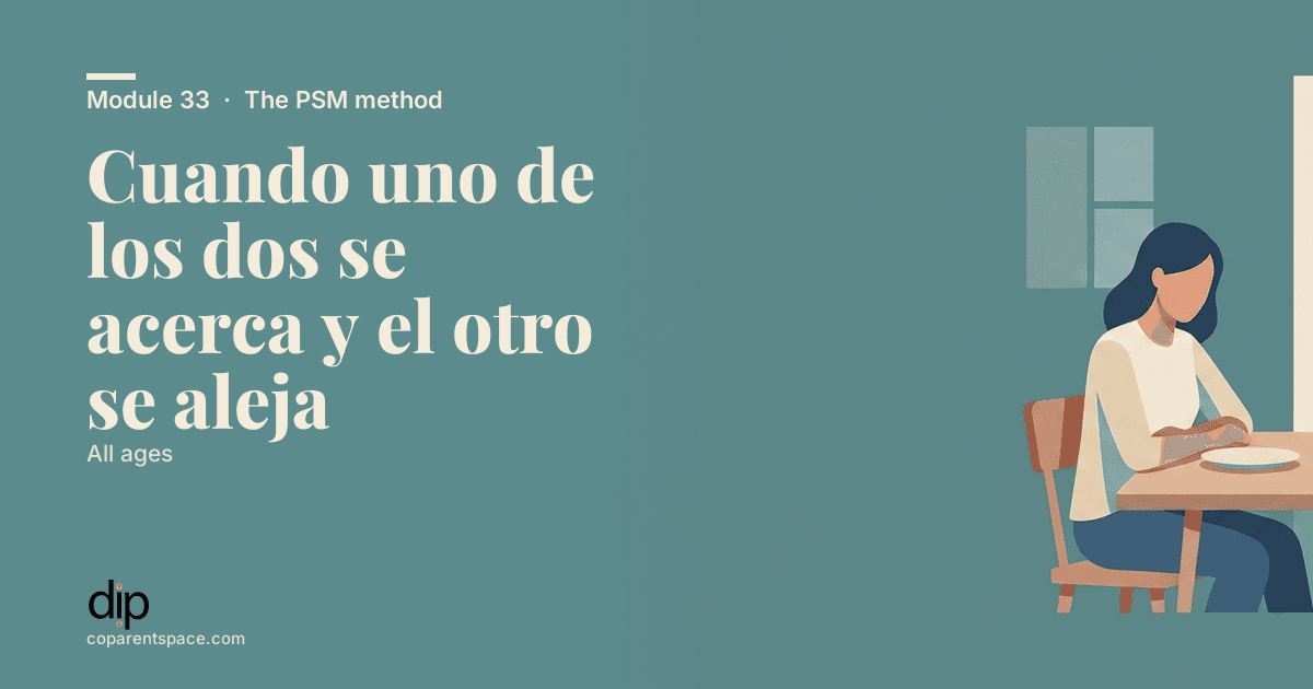 Cuando uno de los dos se acerca y el otro se aleja