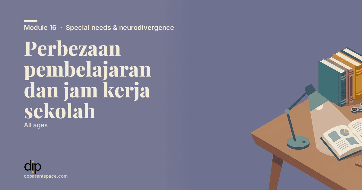 Perbezaan pembelajaran dan jam kerja sekolah