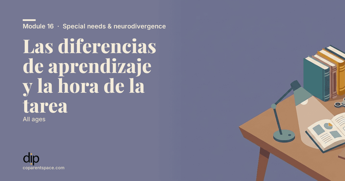 Las diferencias de aprendizaje y la hora de la tarea