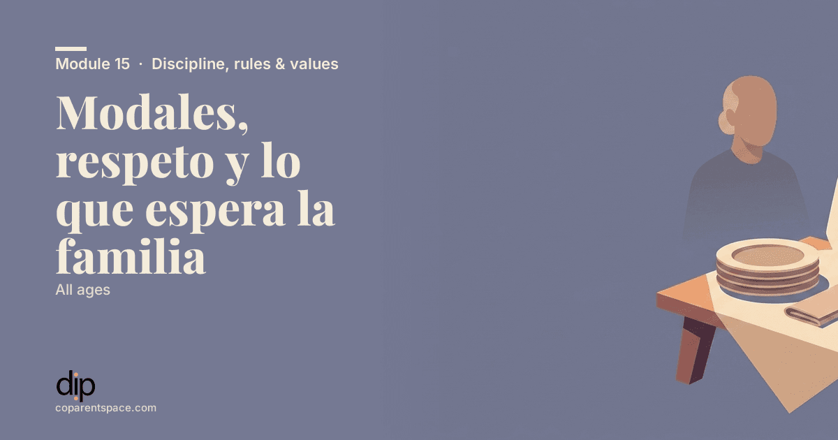 Modales, respeto y lo que espera la familia