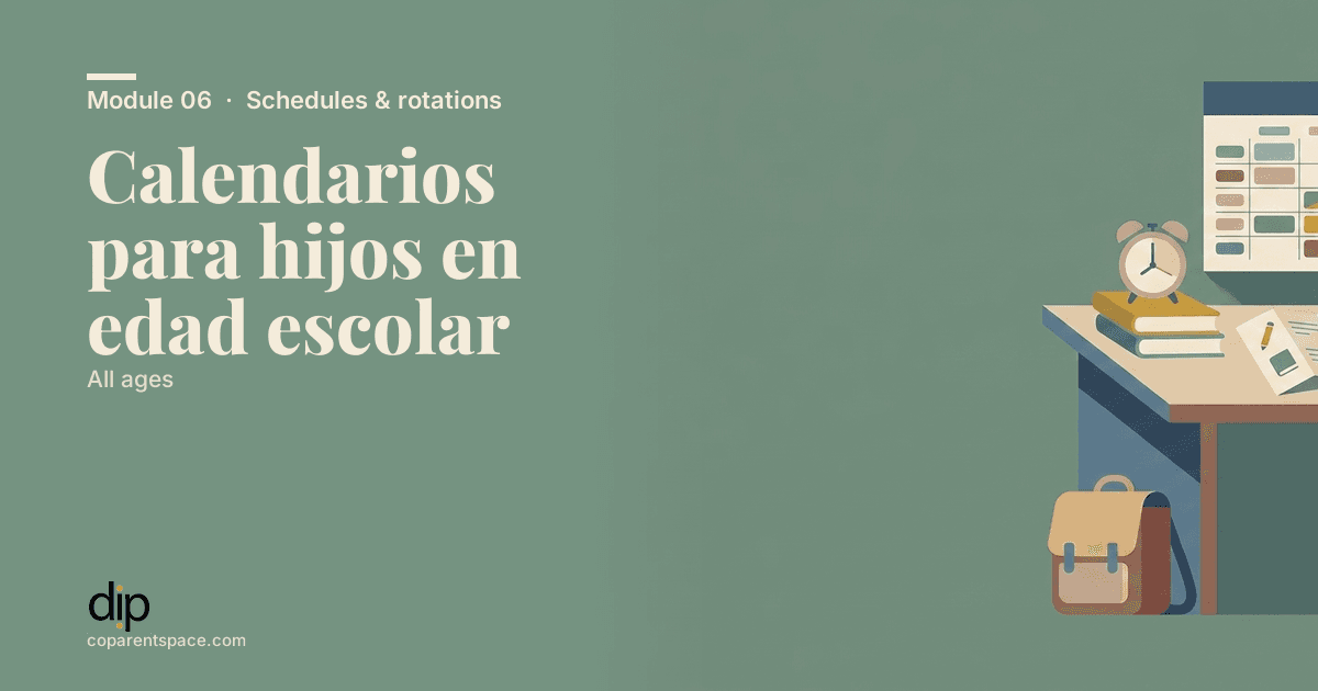 Calendarios para hijos en edad escolar
