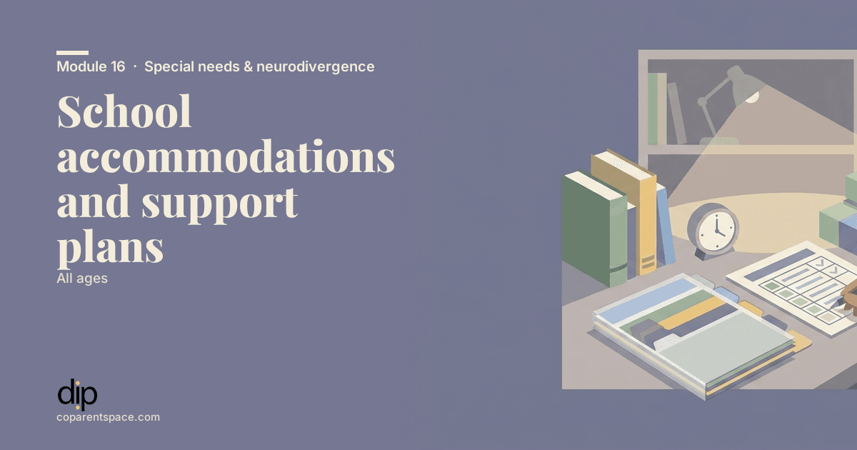 School accommodations and support plans