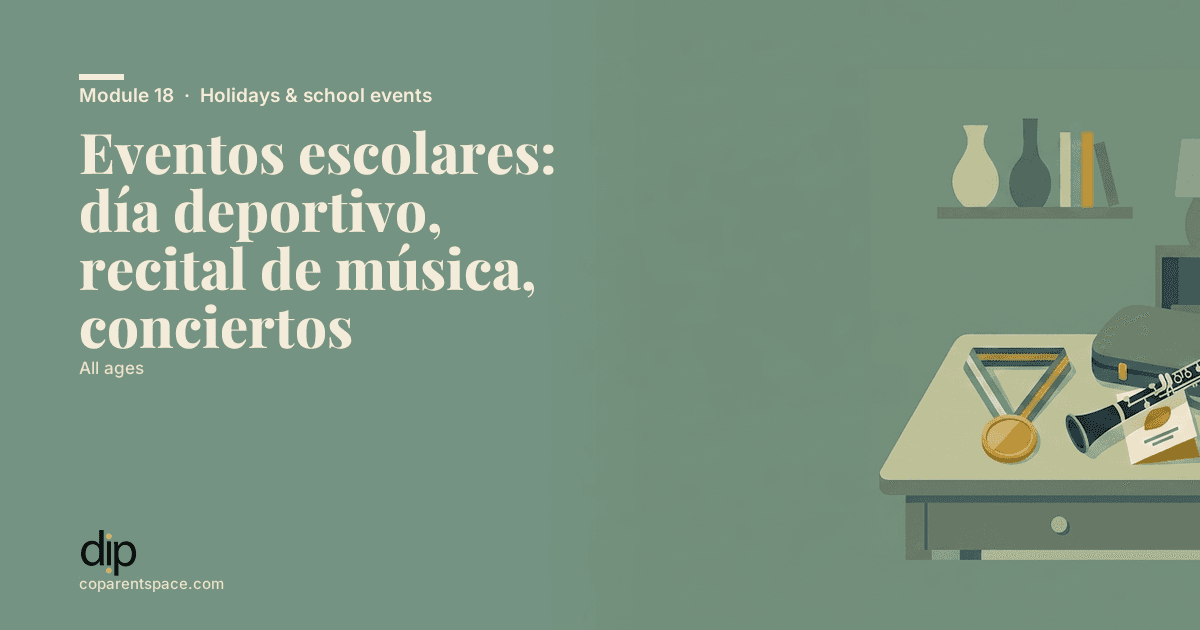 Eventos escolares: día deportivo, recital de música, conciertos