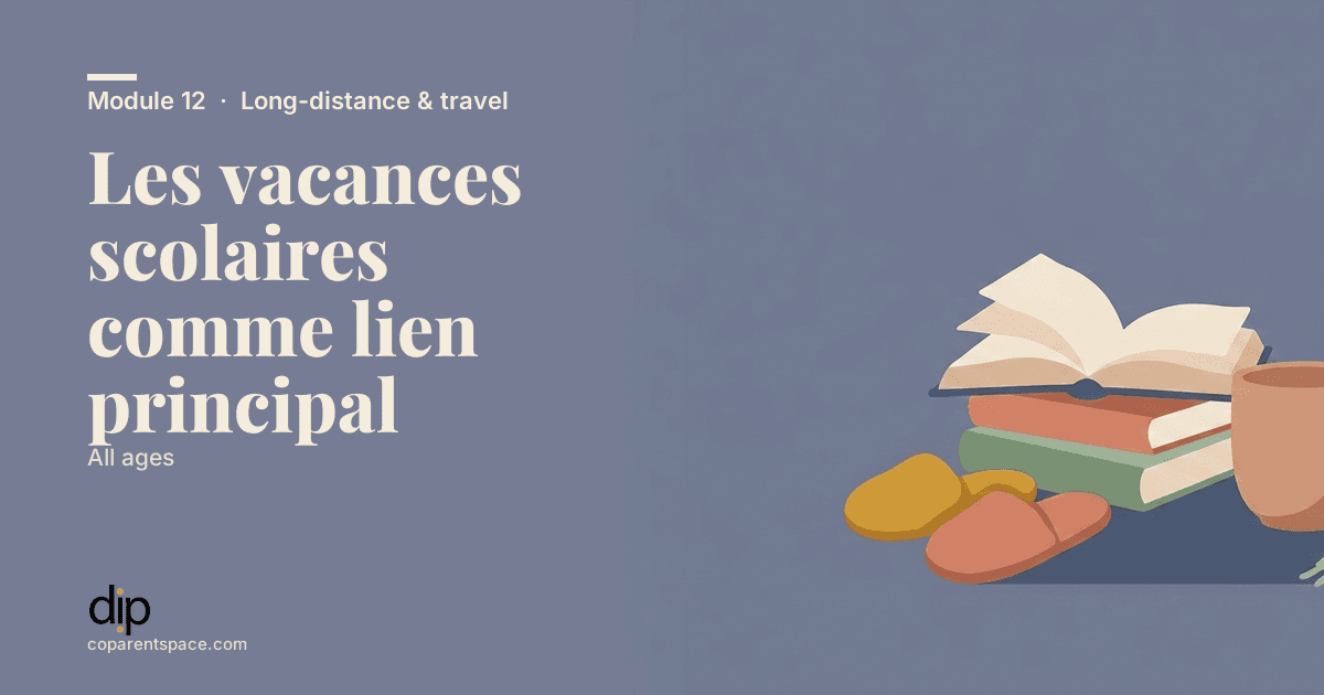 Les vacances scolaires comme lien principal