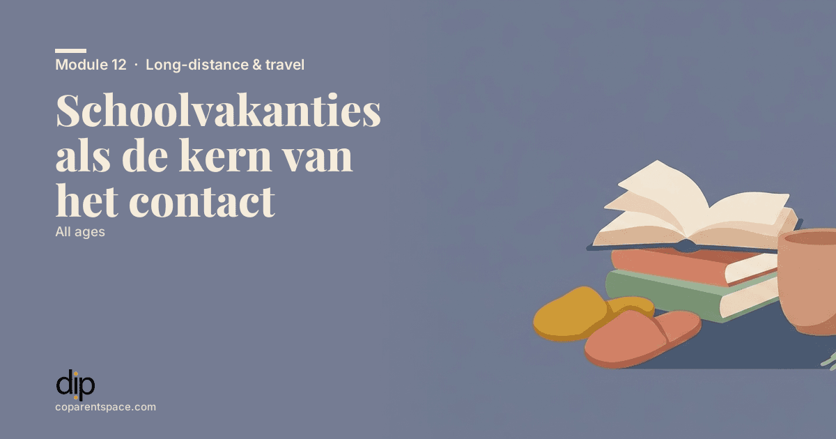 Schoolvakanties als de kern van het contact