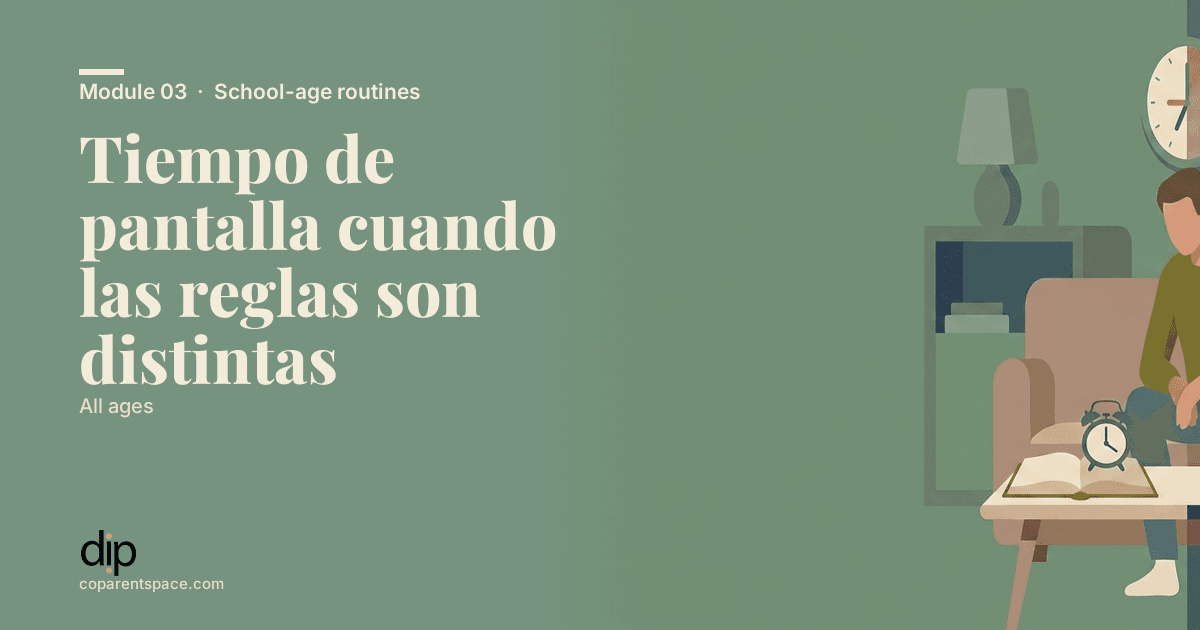 Tiempo de pantalla cuando las reglas son distintas