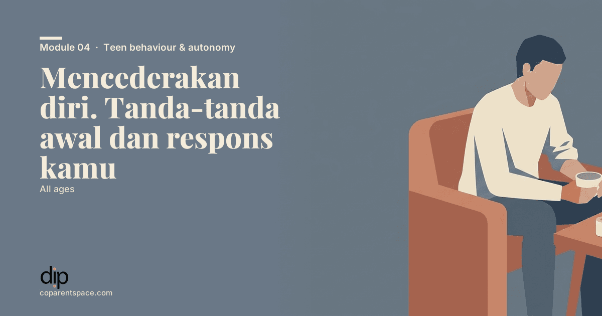 Mencederakan diri. Tanda-tanda awal dan respons kamu