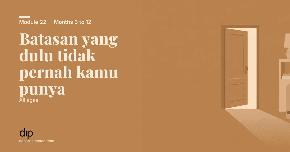 Batasan yang dulu tidak pernah kamu punya