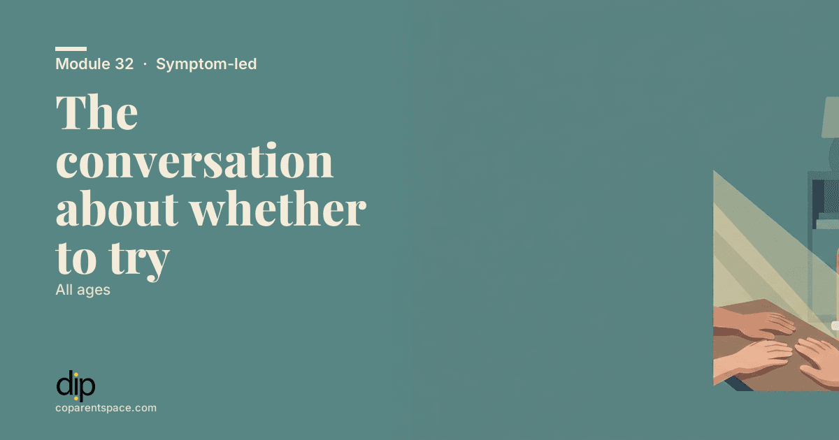 The conversation about whether to try