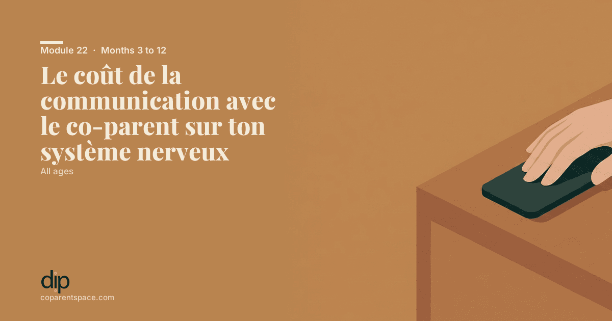 Le coût de la communication avec le co-parent sur ton système nerveux