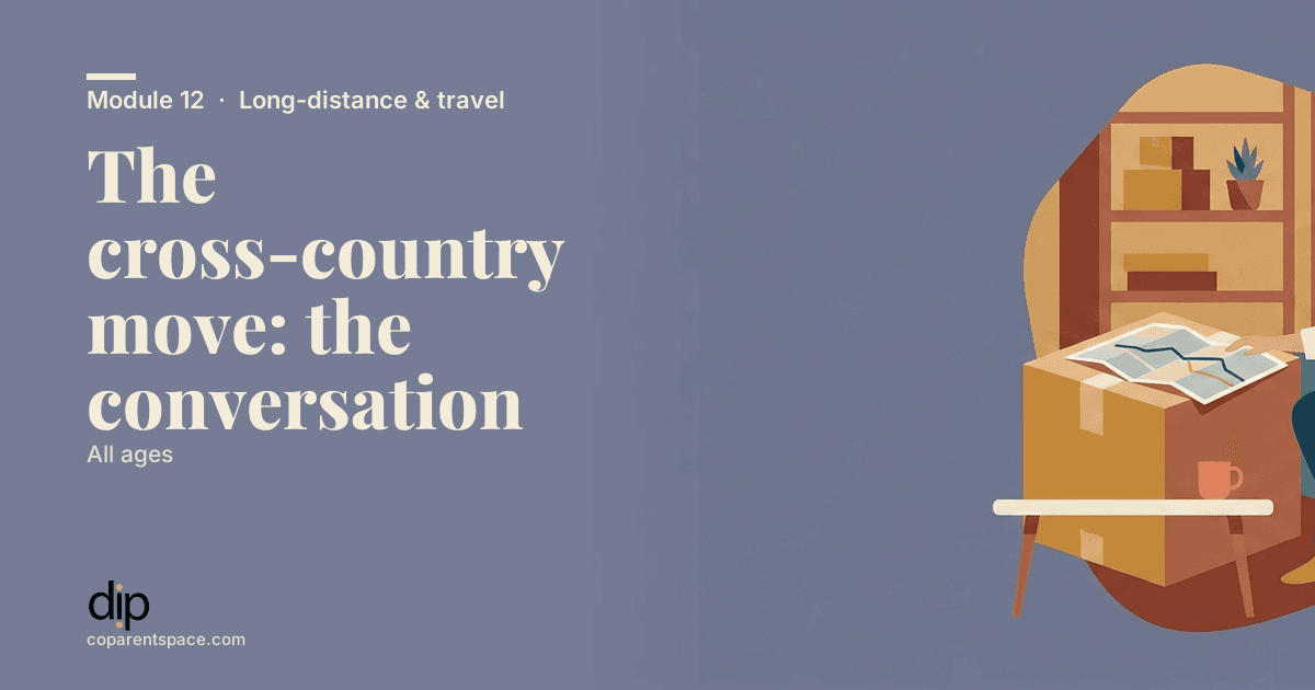 The cross-country move: the conversation