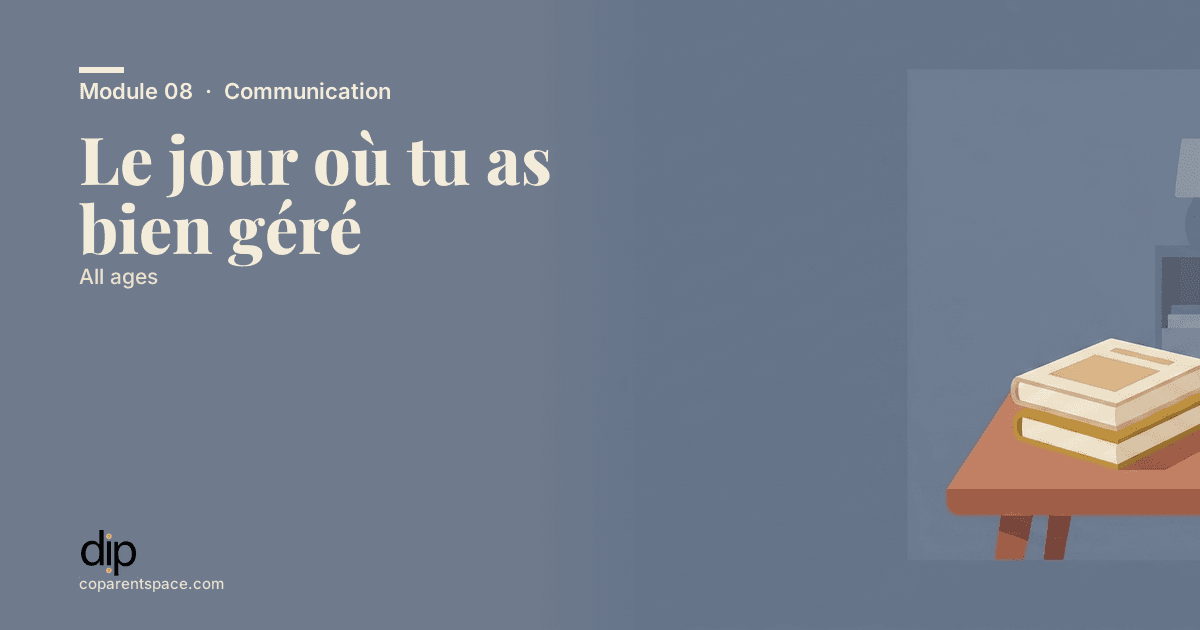 Le jour où tu as bien géré