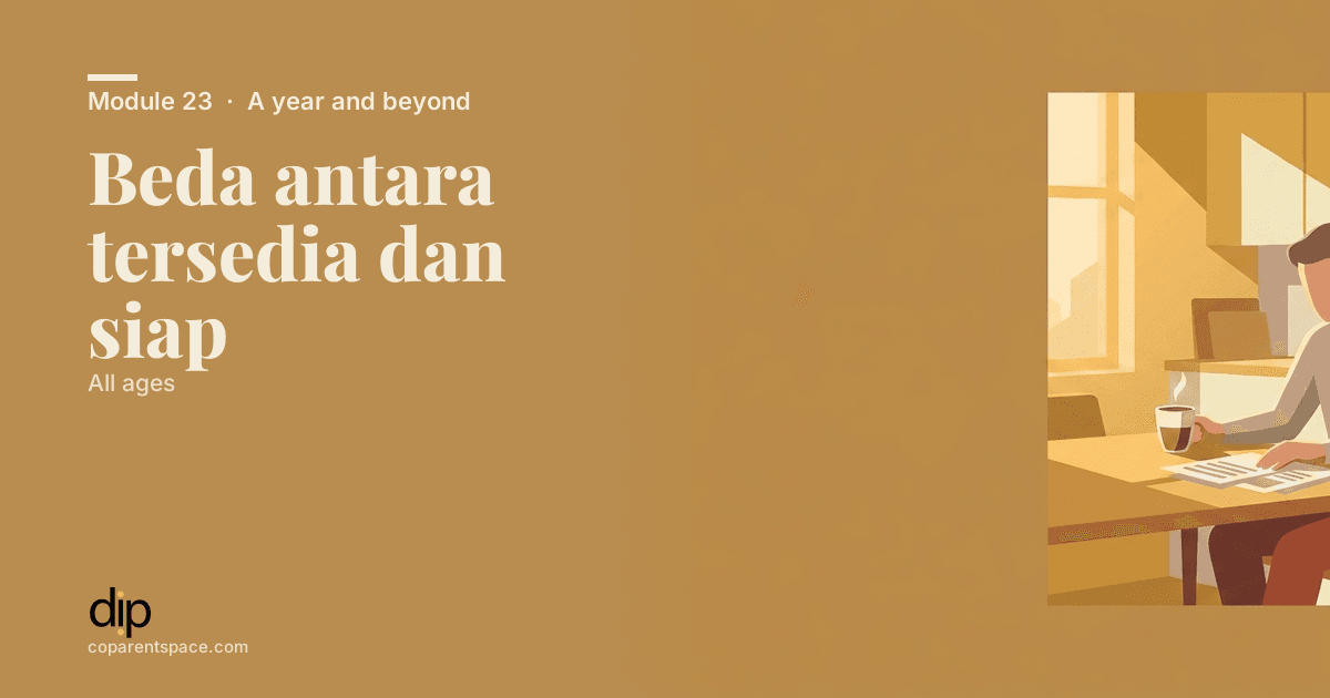 Beda antara tersedia dan siap