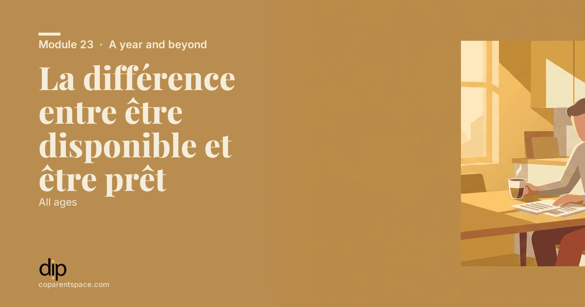 La différence entre être disponible et être prêt