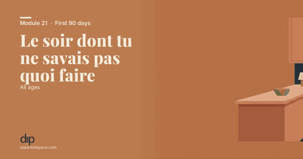 Le soir dont tu ne savais pas quoi faire