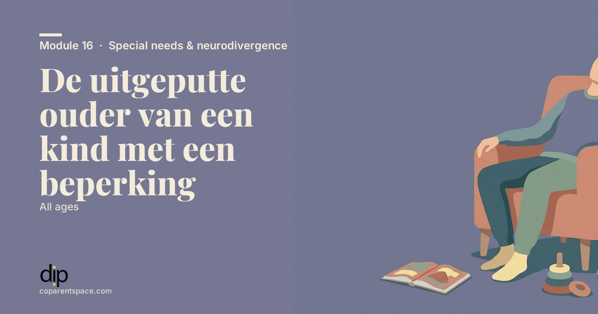 De uitgeputte ouder van een kind met een beperking