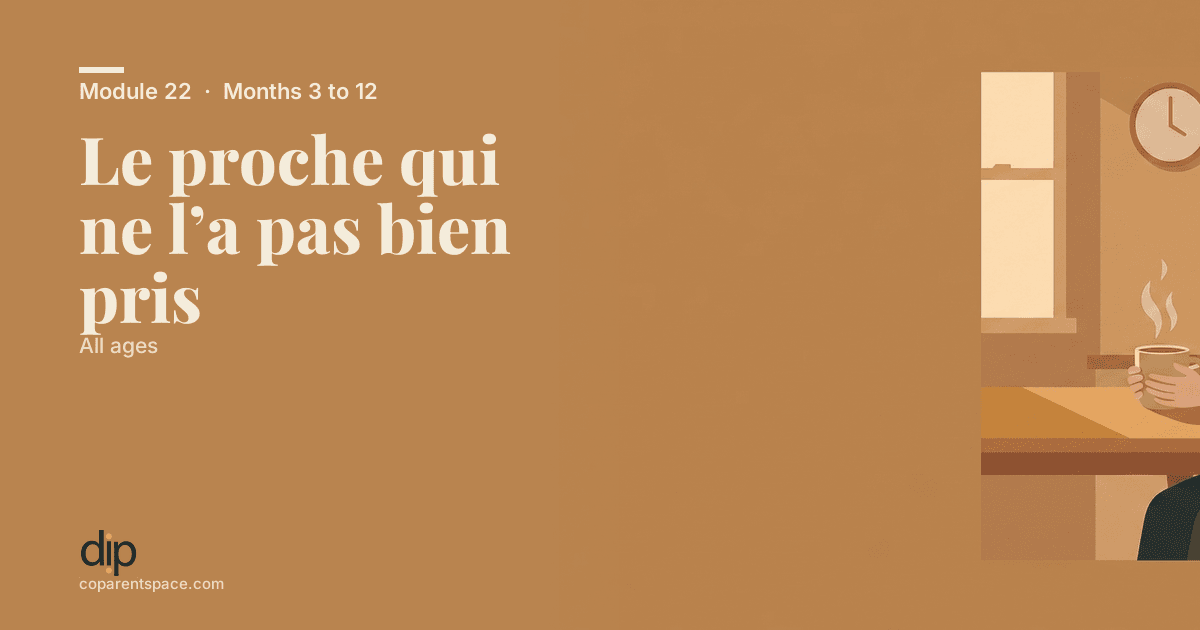 Le proche qui ne l’a pas bien pris