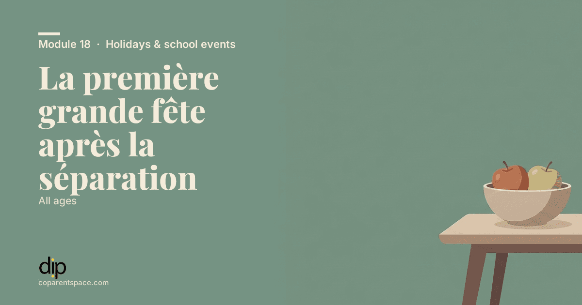 La première grande fête après la séparation