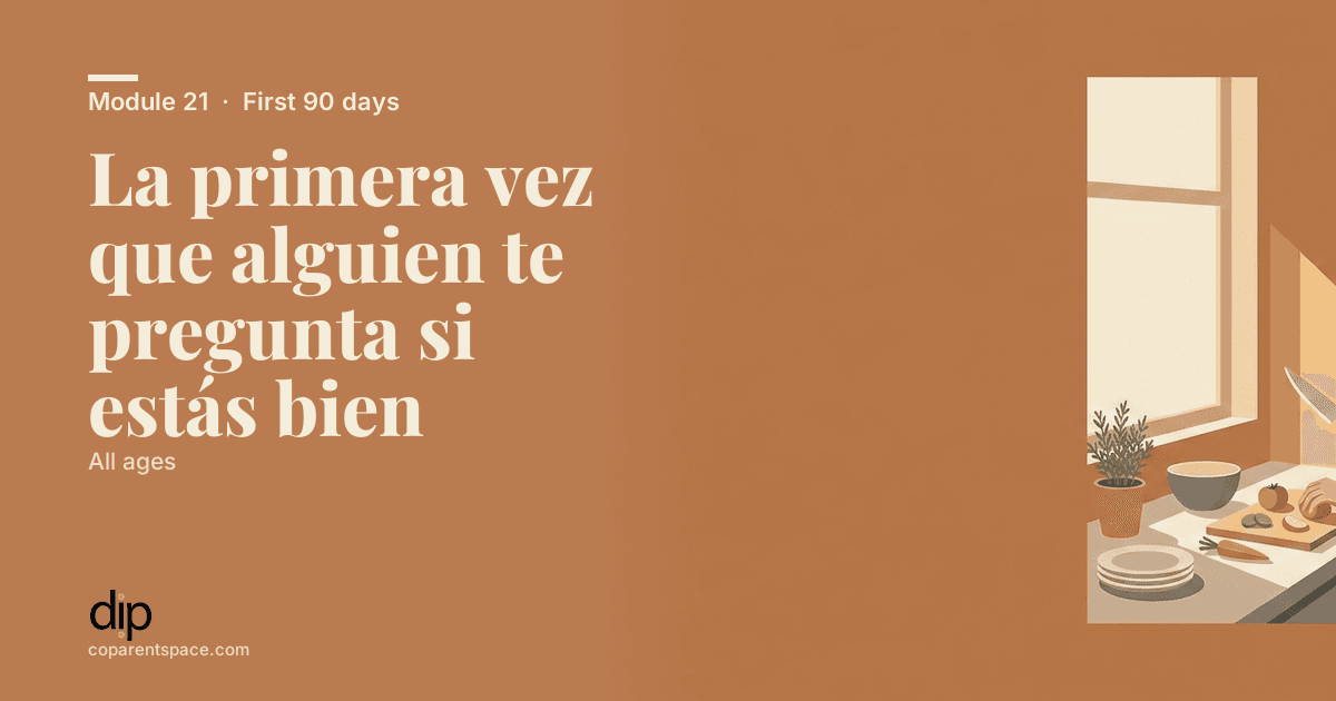 La primera vez que alguien te pregunta si estás bien