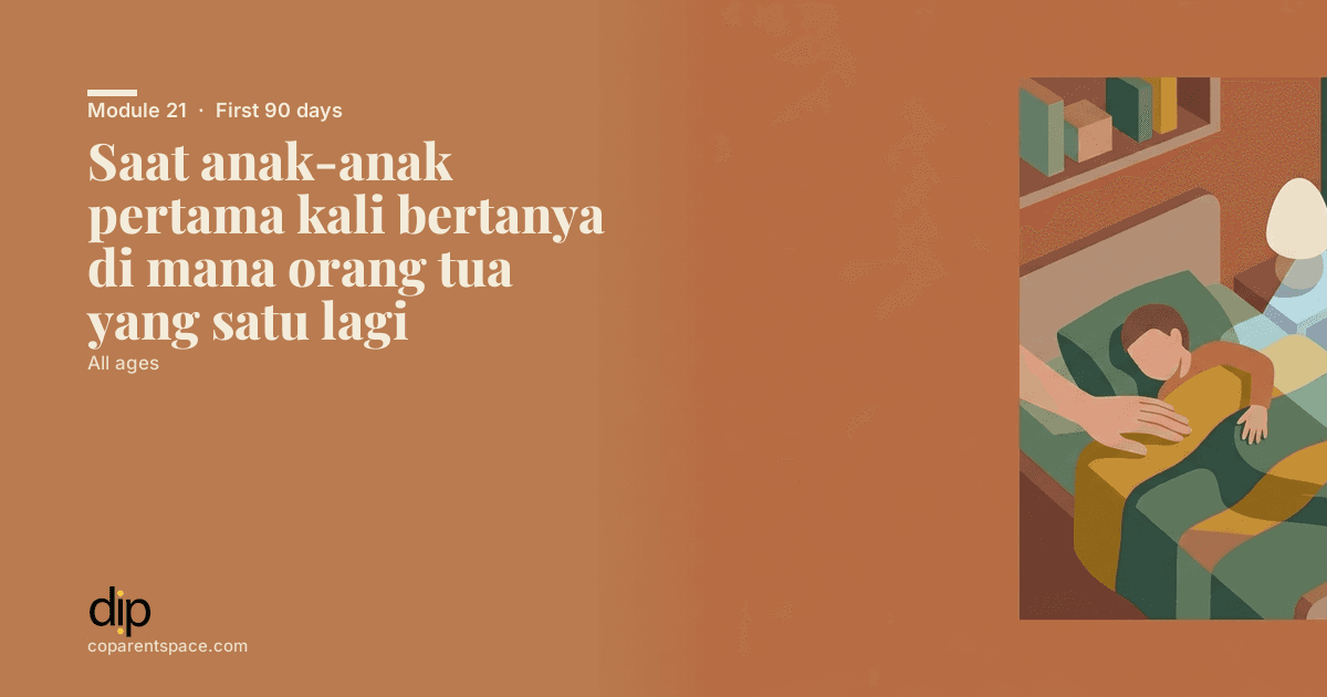 Saat anak-anak pertama kali bertanya di mana orang tua yang satu lagi