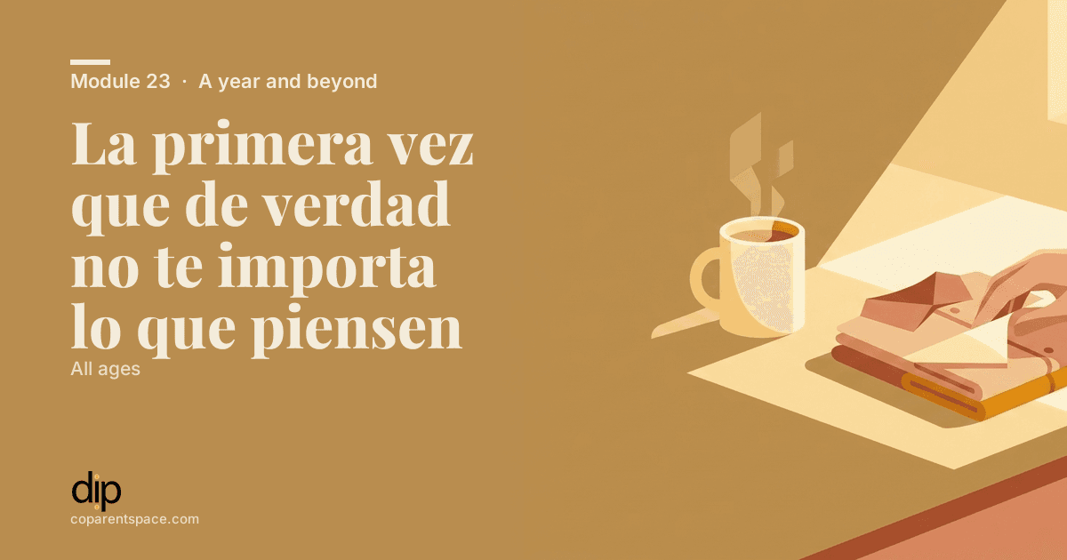 La primera vez que de verdad no te importa lo que piensen