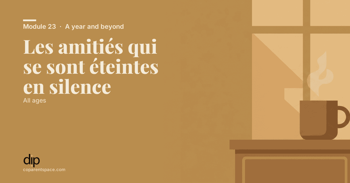 Les amitiés qui se sont éteintes en silence