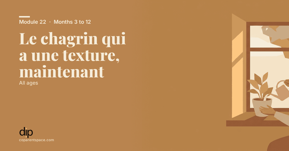 Le chagrin qui a une texture, maintenant